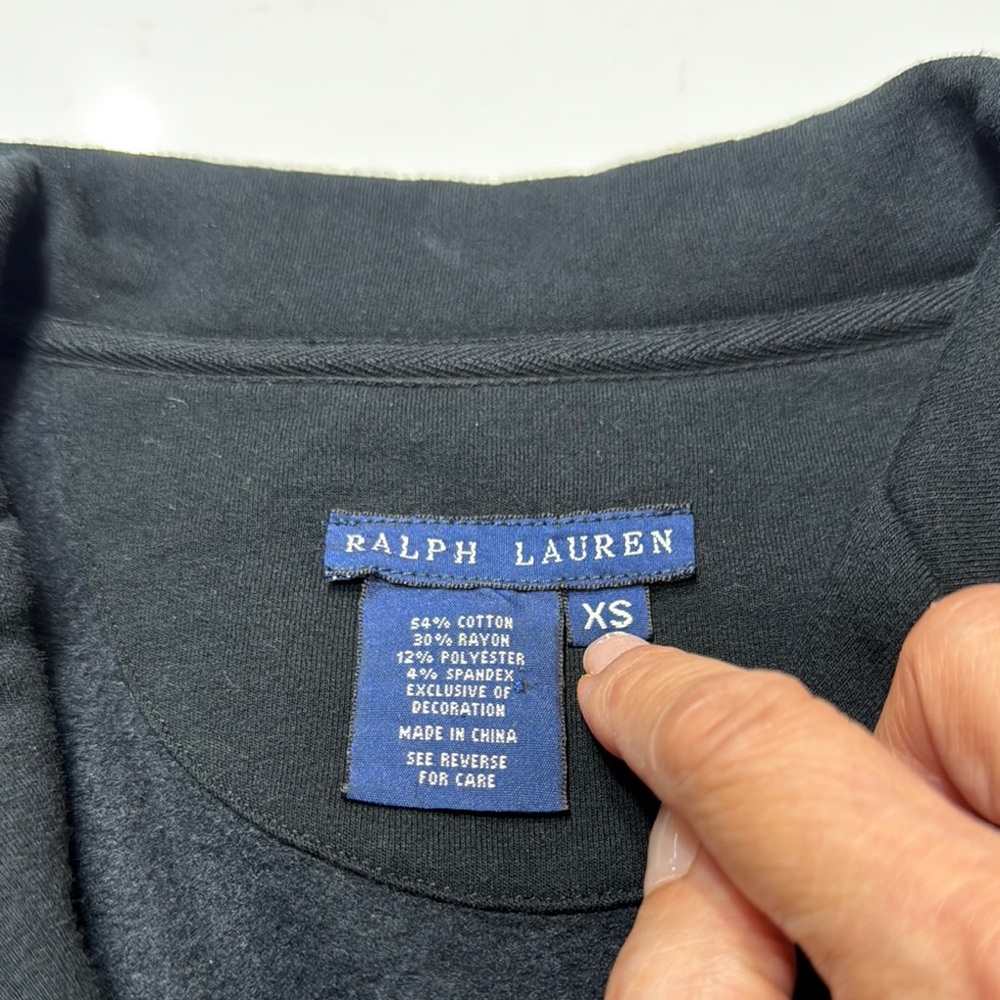 Ralph Lauren Blue Jacket with Tan Trim Size XS - Picture 5 of 8